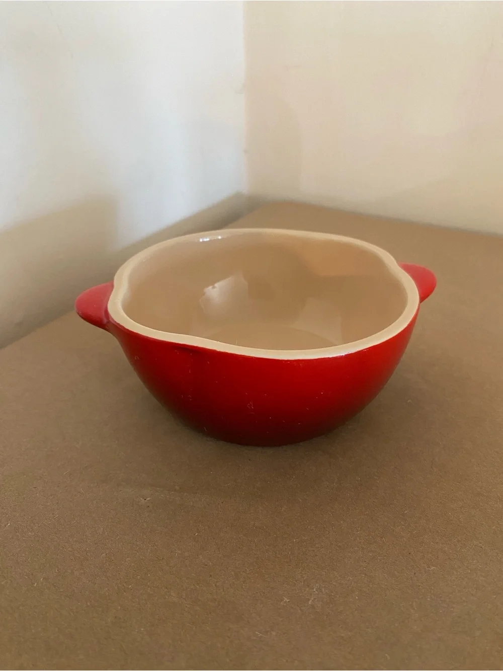 Le Creuset Red bell pepper small stoneware mini-cocotte bowl *no lid*